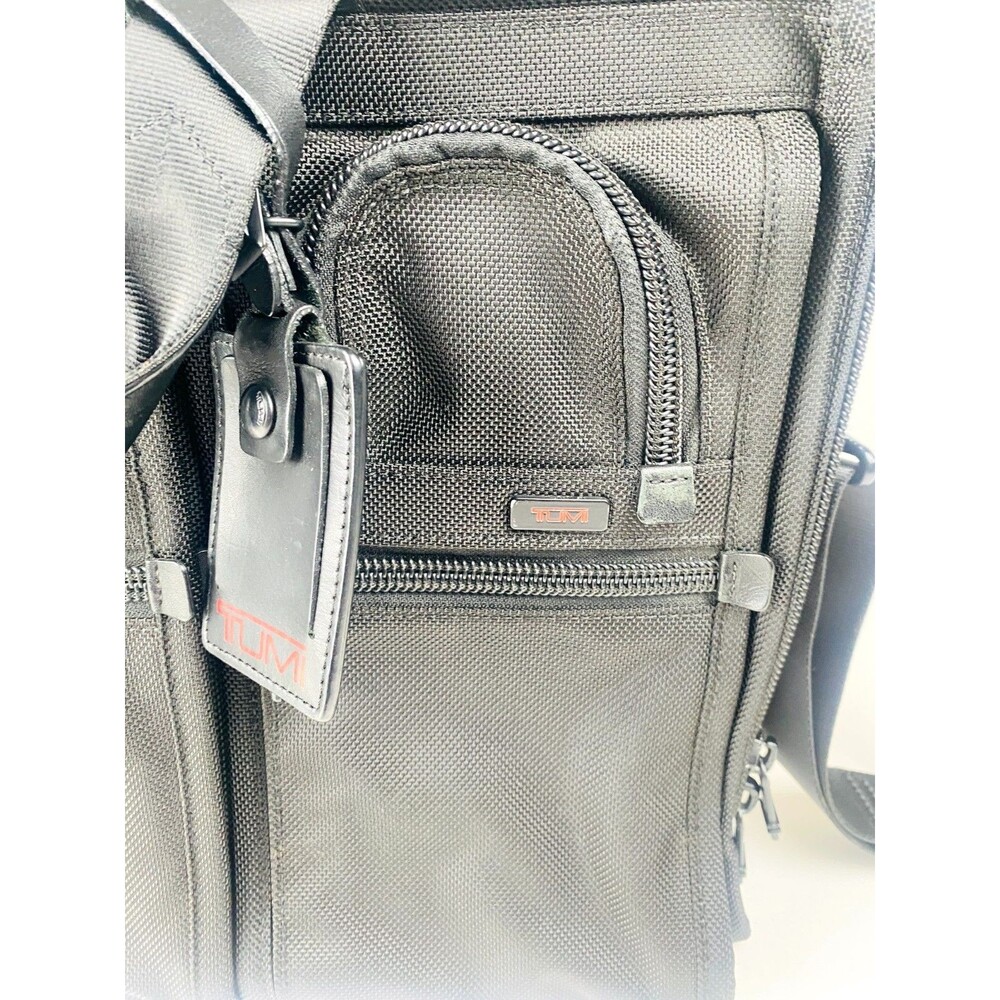 Tumi Alpha 26114dh Black Ballistic Nylon Laptop Briefcase Business Bag Read View 6